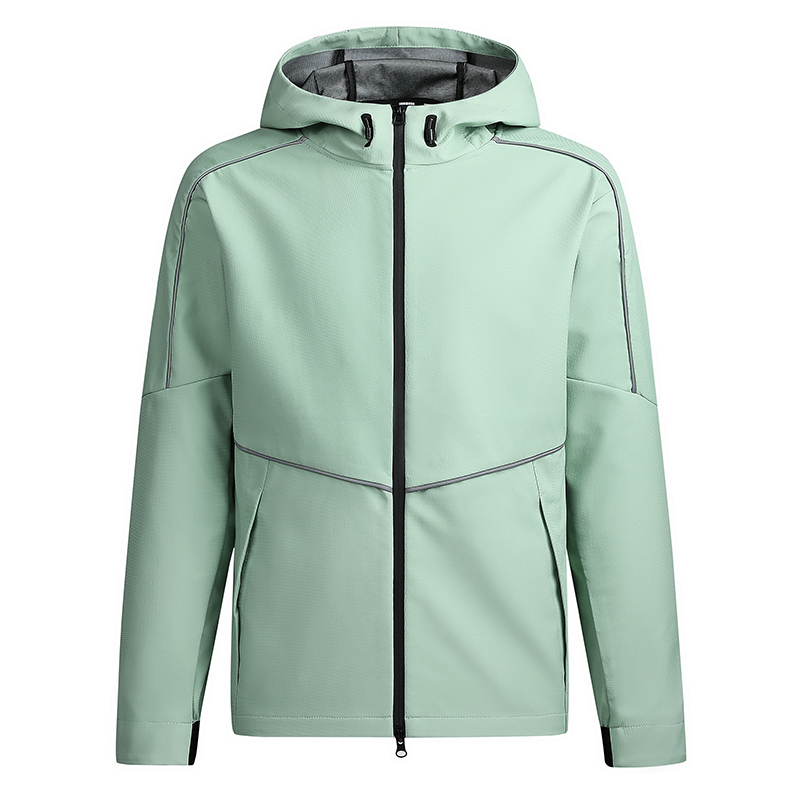 Men Lightweight Softshell Jacket Casual Long Sleeve Breathable Hooded Windbreaker Jacket Outdoor Sports Zip Up Coat - Image 3