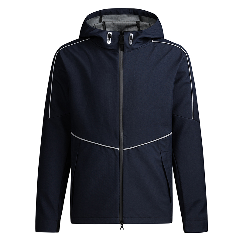 Men Lightweight Softshell Jacket Casual Long Sleeve Breathable Hooded Windbreaker Jacket Outdoor Sports Zip Up Coat