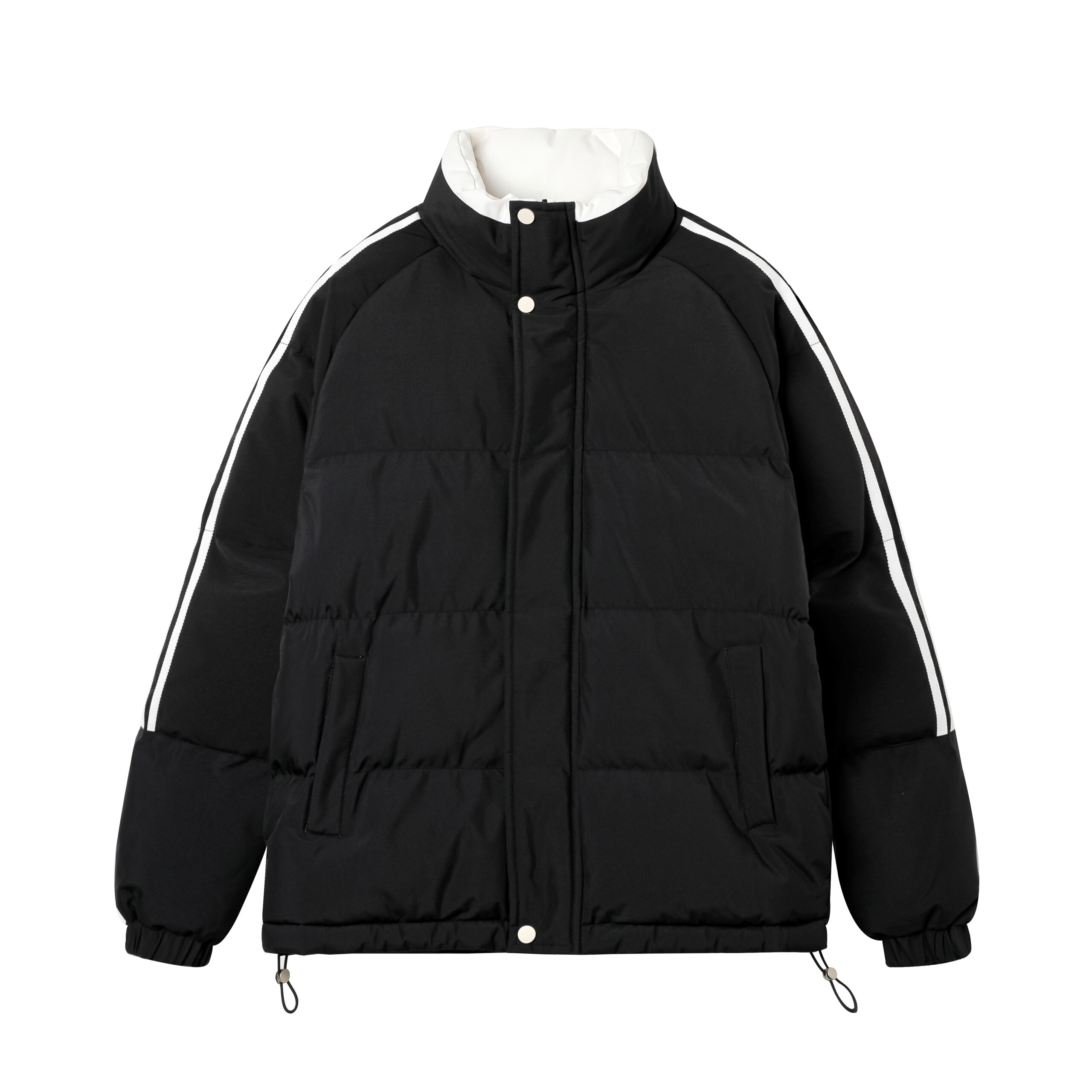 Men's Full Zipper Stand-up Collar Thickened Casual Winter Insulation Waterproof Warm Cotton Coat Jacket - Image 2